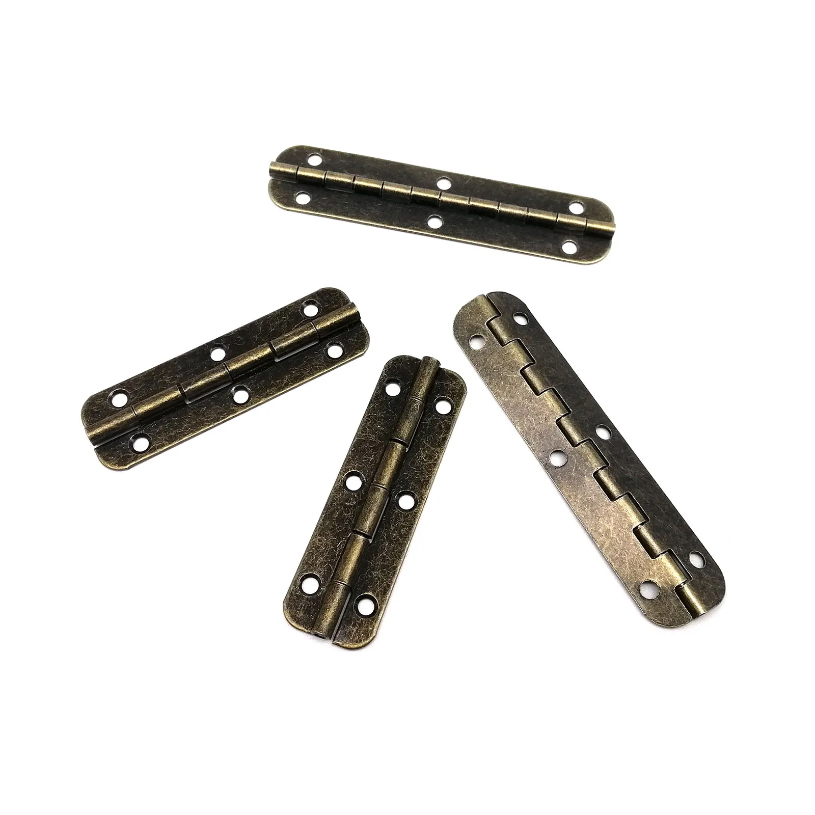 12pcs 길어진 15x50/65mm 골동품 황동 보석 가슴 선물 나무 음악 상자 와인 케이스 인형 집 캐비닛 도어 경첩 나사