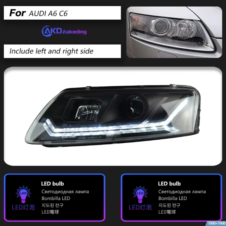 適用: アウディ/AUDI A6 ヘッドライト 1999-2004 LED DRL レンズ ダブル ビーム H7 HID キセノン BI 4300K〜8000K 35W・55W AL-HH-0383 AL 適用: アウディ⁄AUDI A6 ヘッドライト 1999-2004 LED DRL レンズ