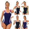 2025 Trendy Swimsuit Women Athletic One Piece Swimsuits Racerback Sport Bathing Suits Full Coverage Modest Swimwear