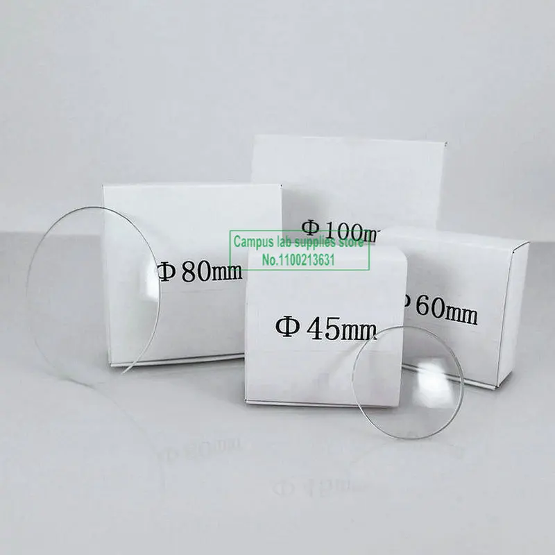 10pcs/box Lab Glass Watching Glass ( Glass Beaker Cover) for School ...