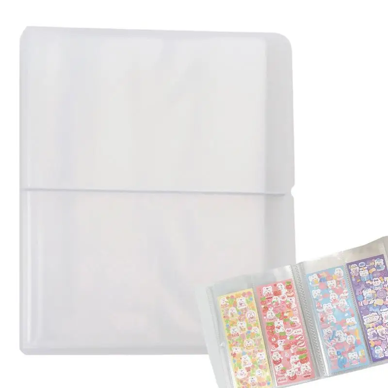 Sticker Organizer Book Album Organizer Collection For Stickers Reusable Frosted Book For Exhibition School And Home