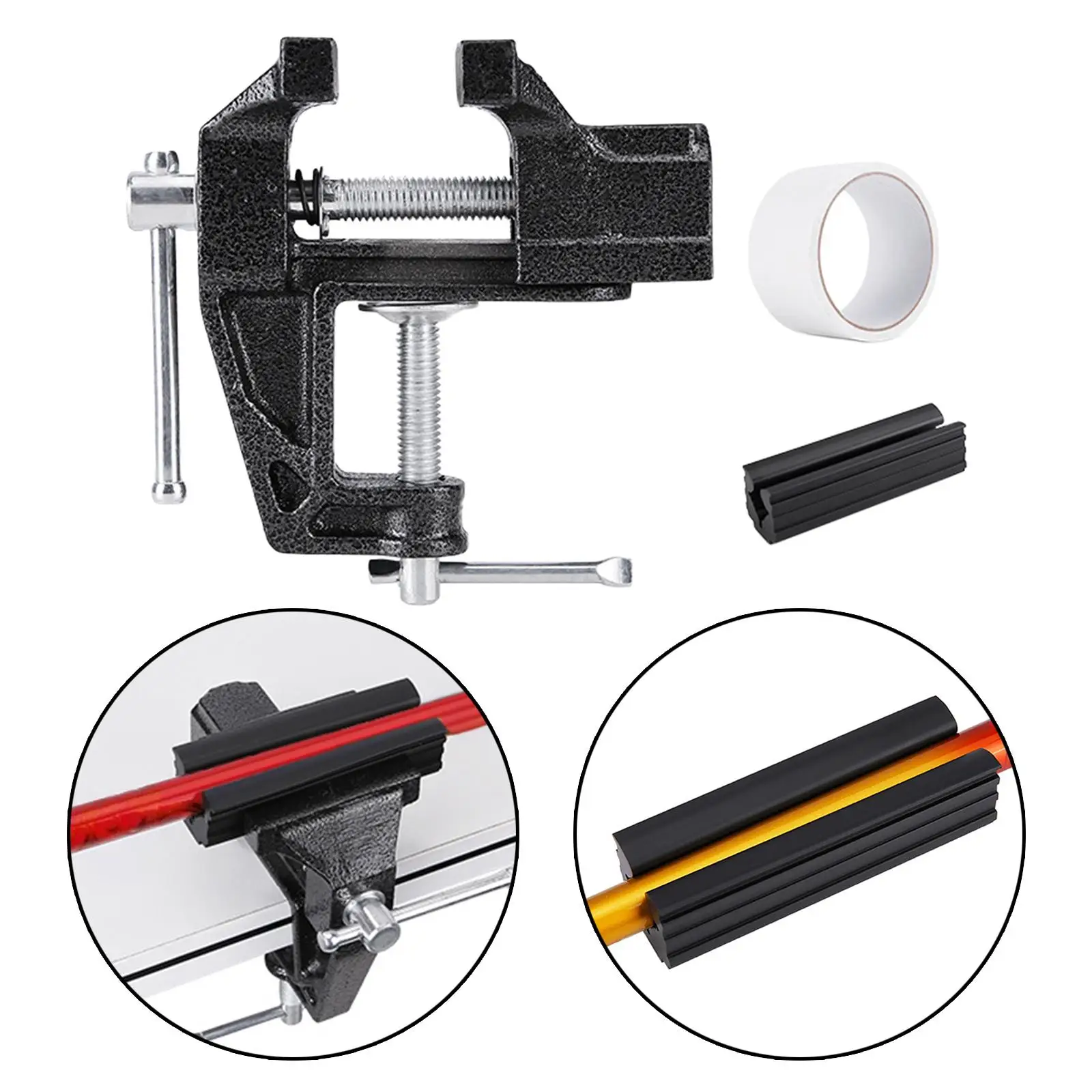 Golf Club Grip Vise Clamp Golf Grip for Regripping Golf Clubs Repair with Grip Tape Set for Golf Wedge Club Golf Driver Shaft