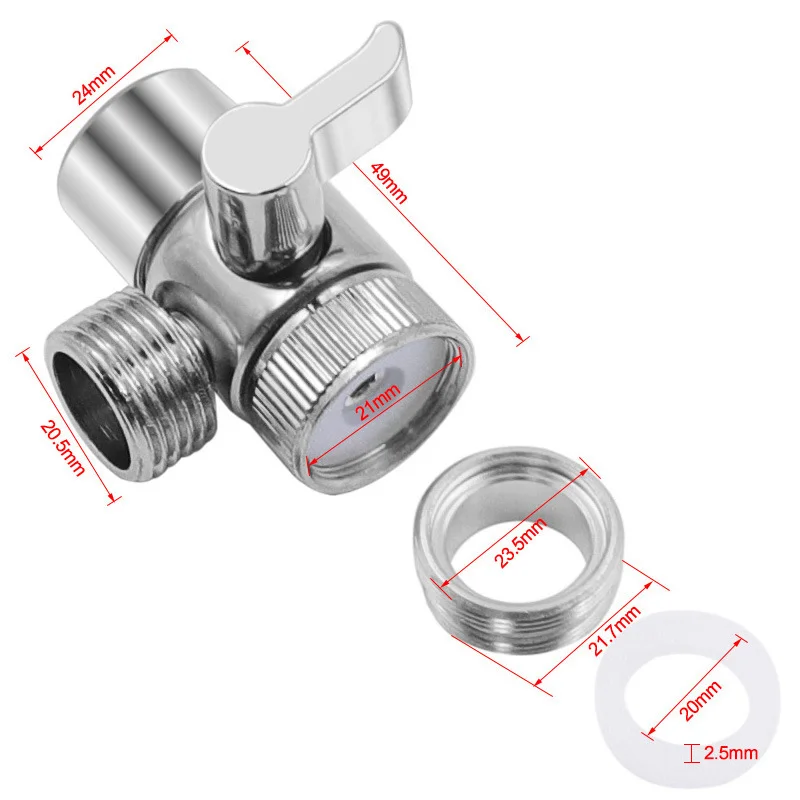 Alloy Switch Faucet Adapter Kitchen Sink Splitter Diverter Valve