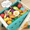 Children'S Toys Shopping Cart Children Playing Fruits Vegetable Storage Trolley Drop Resistant No Pollution Safe Materials Carts 5