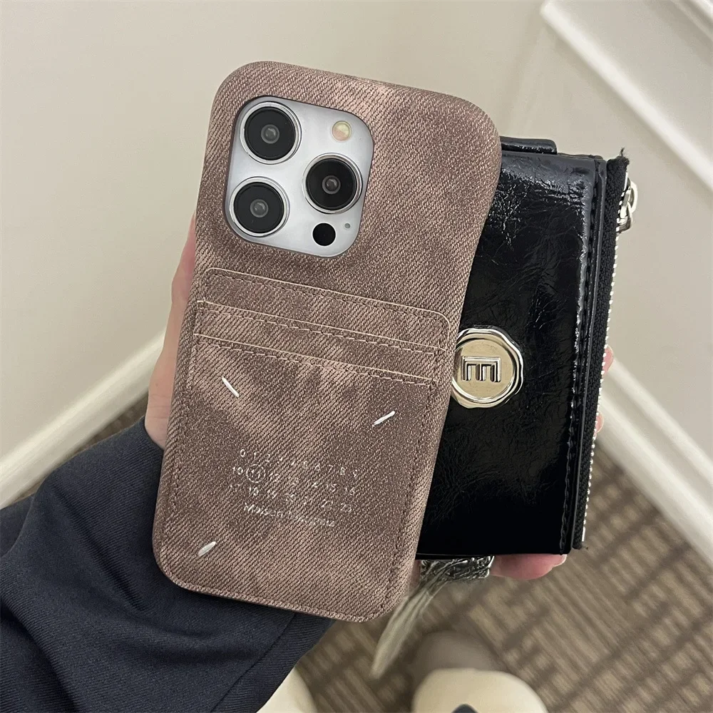 thumbnail image 1 of Funda para teléfono con ranura para tarjeta cosida a mano Inssimple con diseño cruzado, compatible con iPhone 15/14pro, cobertura completa, rígida, para iPhone 13/12, 1 of 5