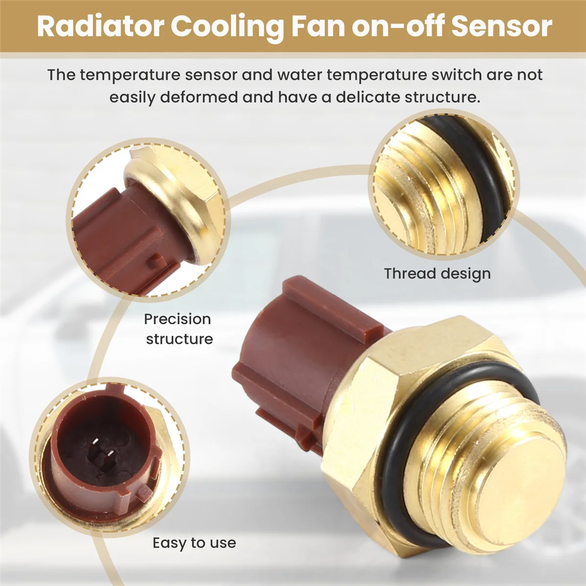 Radiator Cooling Fan Switch Sensor for Honda Civic 1992-2005 1.3L 1.5L 1.6L 1.7L
