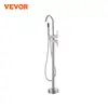 VEVOR Freestanding Bathtub Faucet Floor Mount Shower Mixer Taps For Bathing Showering Pet Cleaning Drains Toilet Flushing 1