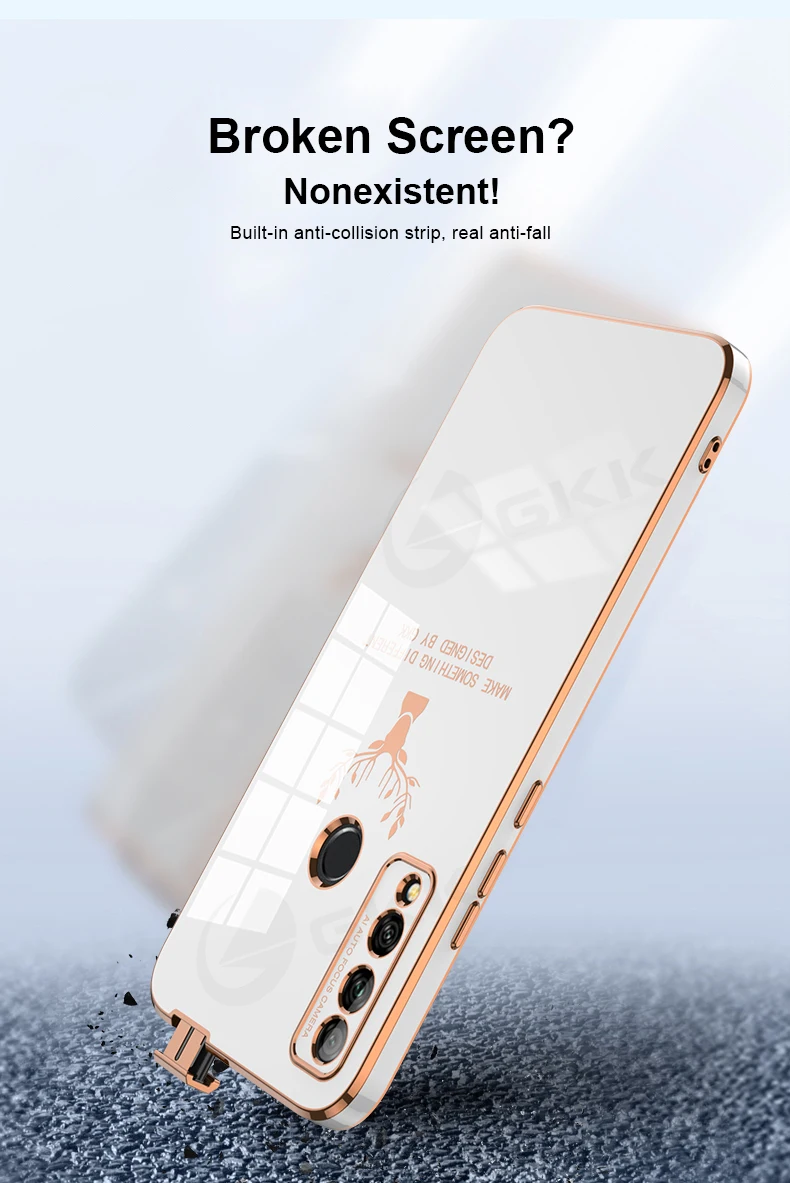 Luxury Plating Square Soft Case For Huawei Honor 9X Global Lifting Lens Protecti