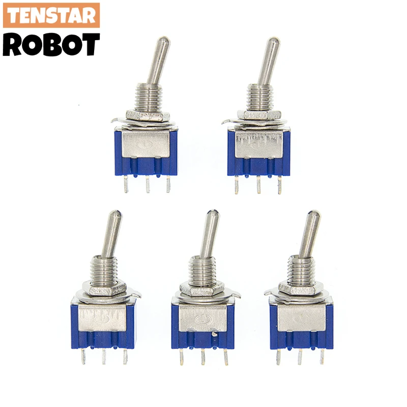 Toggle switch 10pc Blue Mini MTS-102 3-Pin SPDT ON-ON 6A 125VAC Miniature toggle switches