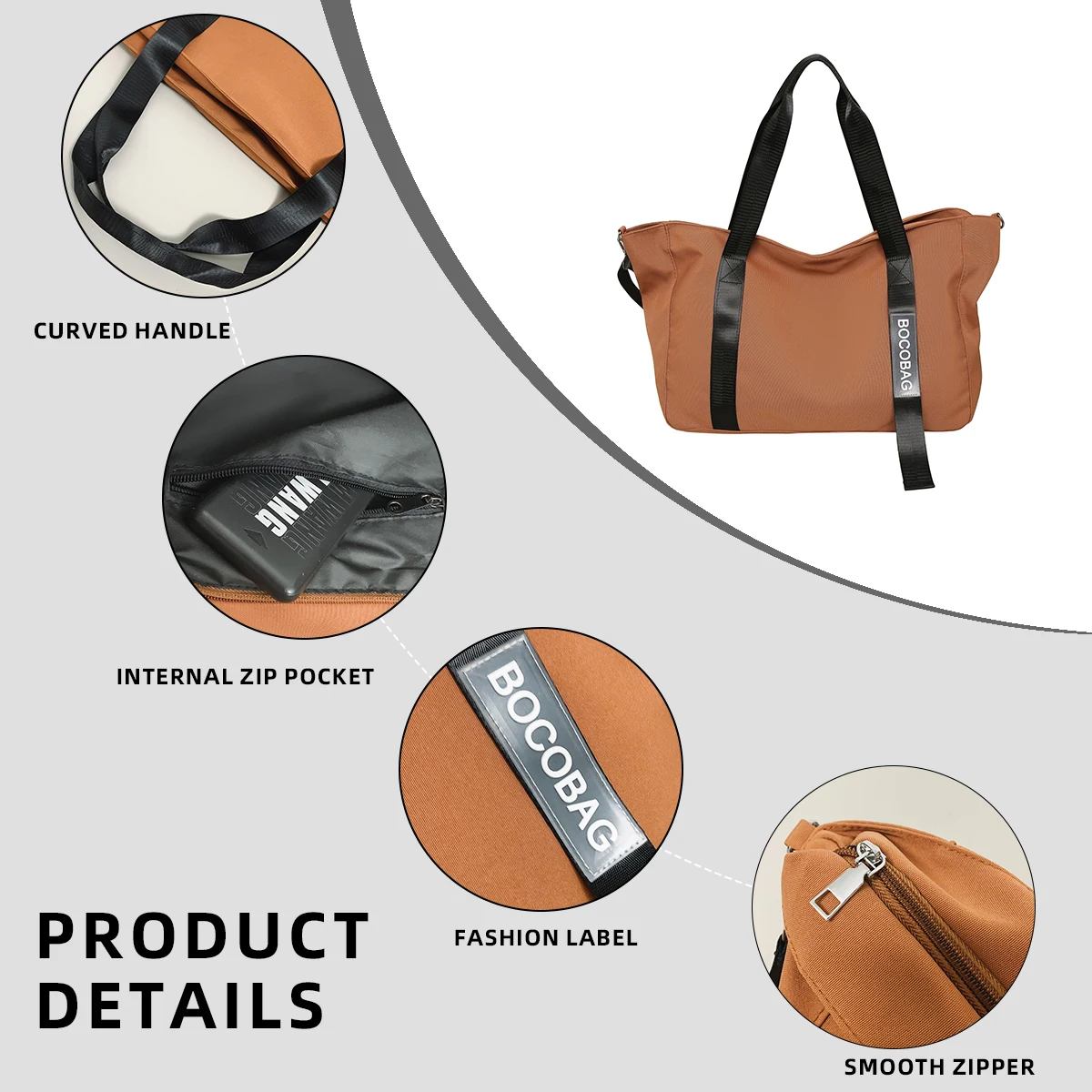 Short-Distance Travel Bag for Women, Lightweight Fitness Large-Capacity Men's Business Trip Storage Bag, Hand Luggage Bag, Shoulder Bag, Tote Bag, Hiking and Outdoor Use