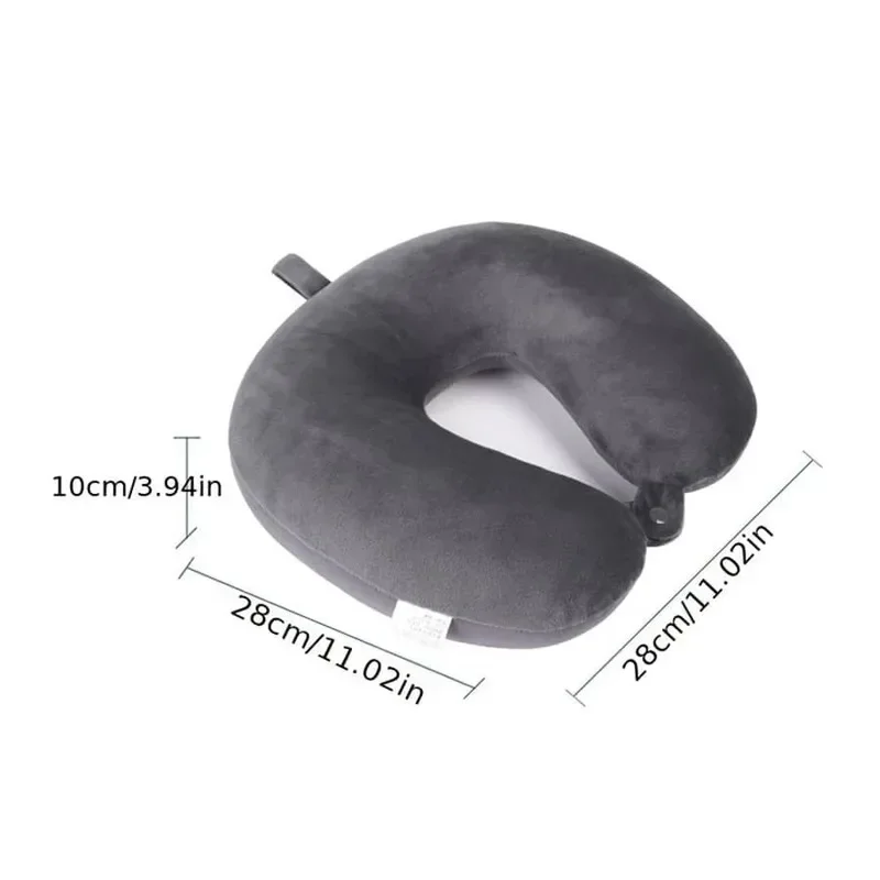 Travel Pillow Neck Pillow Airplane Traveling Car Home Office Flight Snap Strap Soft Cover 1pc