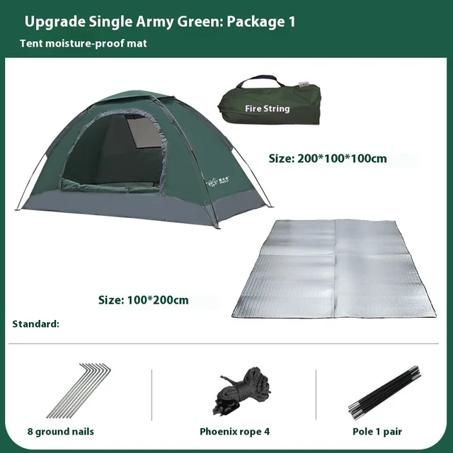 Single Camping Tent Ultralight Waterproof 6