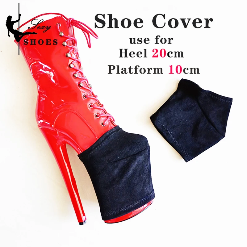 Boot Protective Cover Suede Surface Pole Dance Boots Cover 20cm High Heels 10cm Platform Strong Wear-resistant Shoe Cover