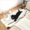Non-slip Mat Black Cat Bathroom Floor Mats Kitchen Carpet Doormat Entrance Door Rug Home Foot Bath House Hallway Welcome Bedroom 2