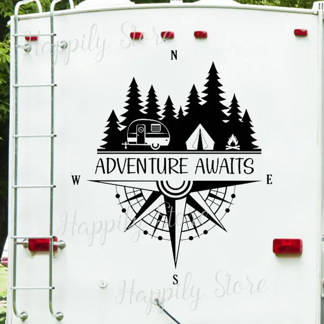 Adventure Compass Wall Decal: A Removable Home Decoration for Outdoor Enthusiasts