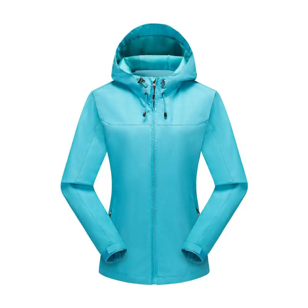 Women Jackets Trendy Lightweight Shell Camping Windproof Hooded Outwear Girl's Skiing Sportwear Lady Waterproof Windbreaker Coat - 6