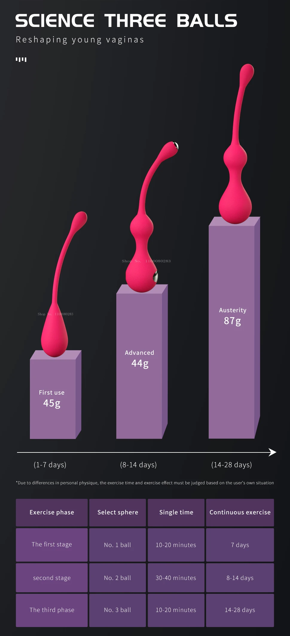 Bolas kegel vibratorias para ejercicios de suelo pélvico mujer_voghion.com