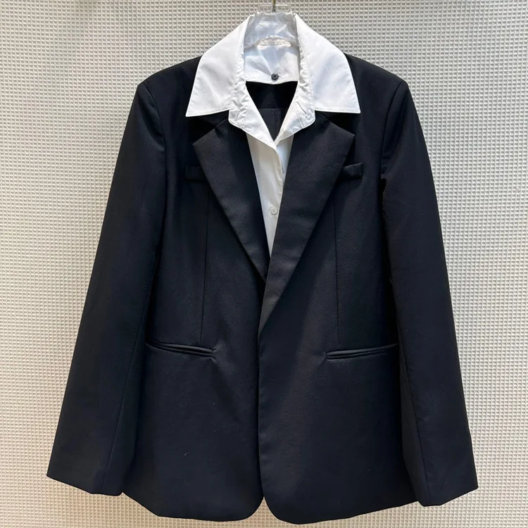 

Korean Women High Quality BF Style Blazers Jackets Casaul Loose Coat C338
