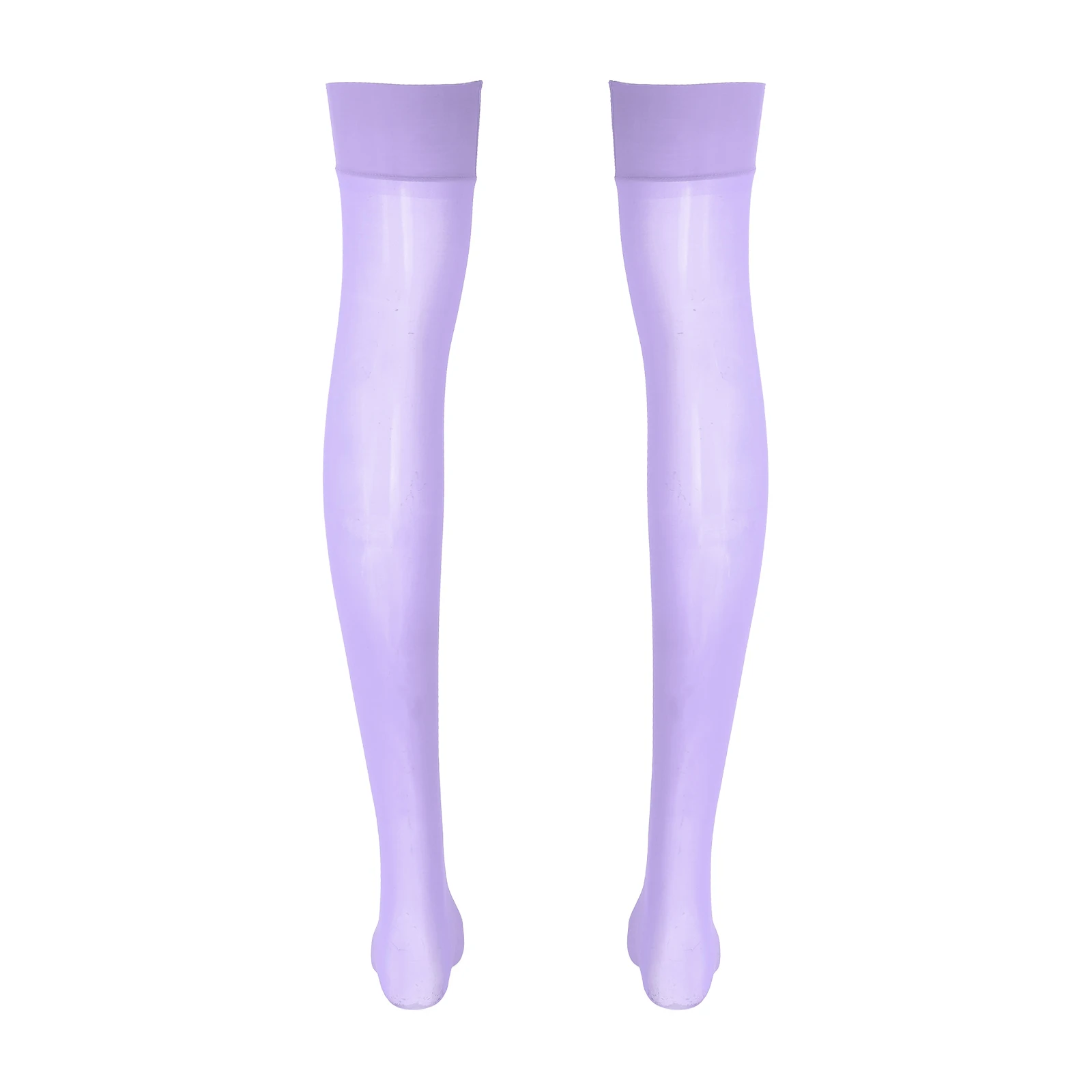 Mens Stretchy Glossy Thin Shiny Stockings Lingerie Hot Sheer Thigh High Socks Erotic Sexy Sock Hosiery See-through Stockings
