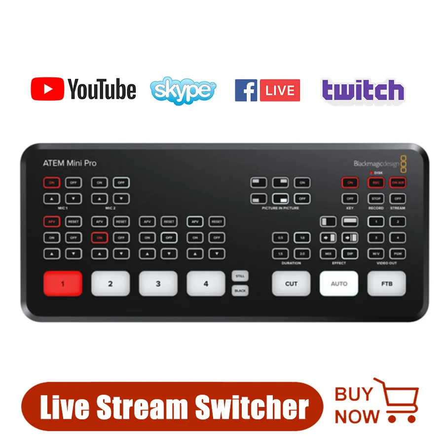 Blackmagic Atem Mini Pro/Atem Mini/ Atem Mini Pro Iso Hd-Mi Switcher Live Stream Switcher Video Di Registrazione Multi-View