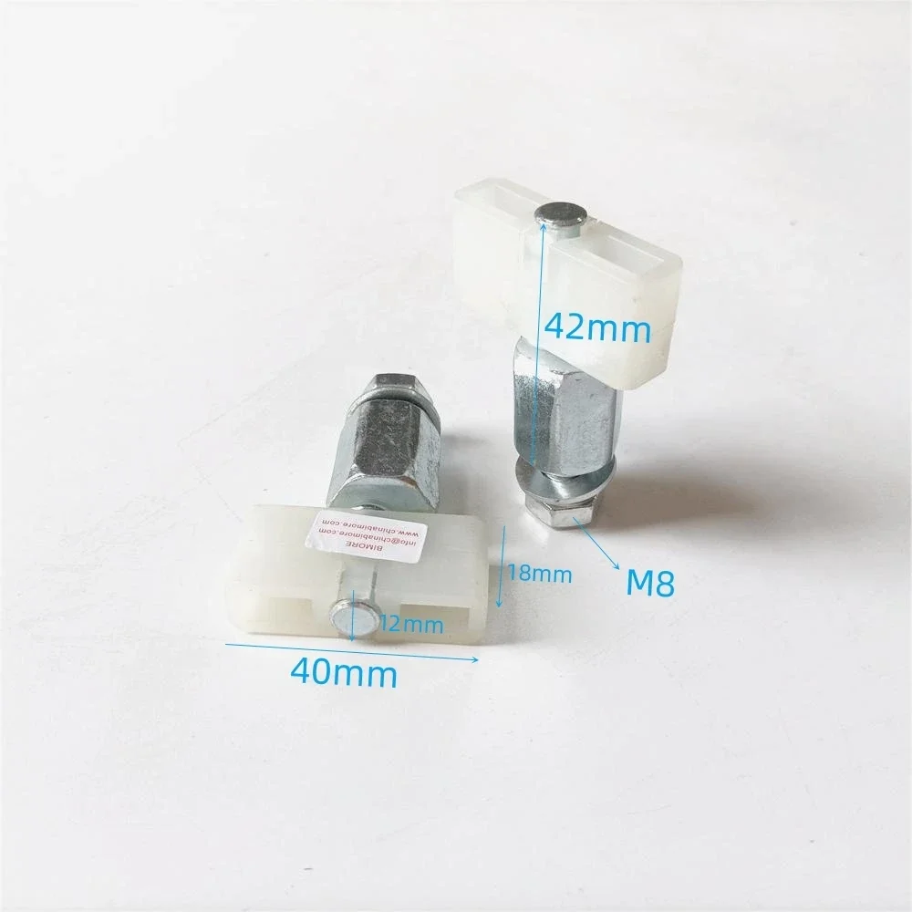 

40*42 Elevator Door Guide Shoe Slider Use for Fermator Kone Lift Spare Parts L40mm H42mm M8 Nylon Bottom W12mm H18mm