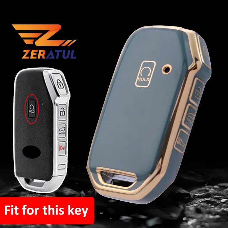 Premium TPU Key Cover Holder - 5-Button Car Key Protection