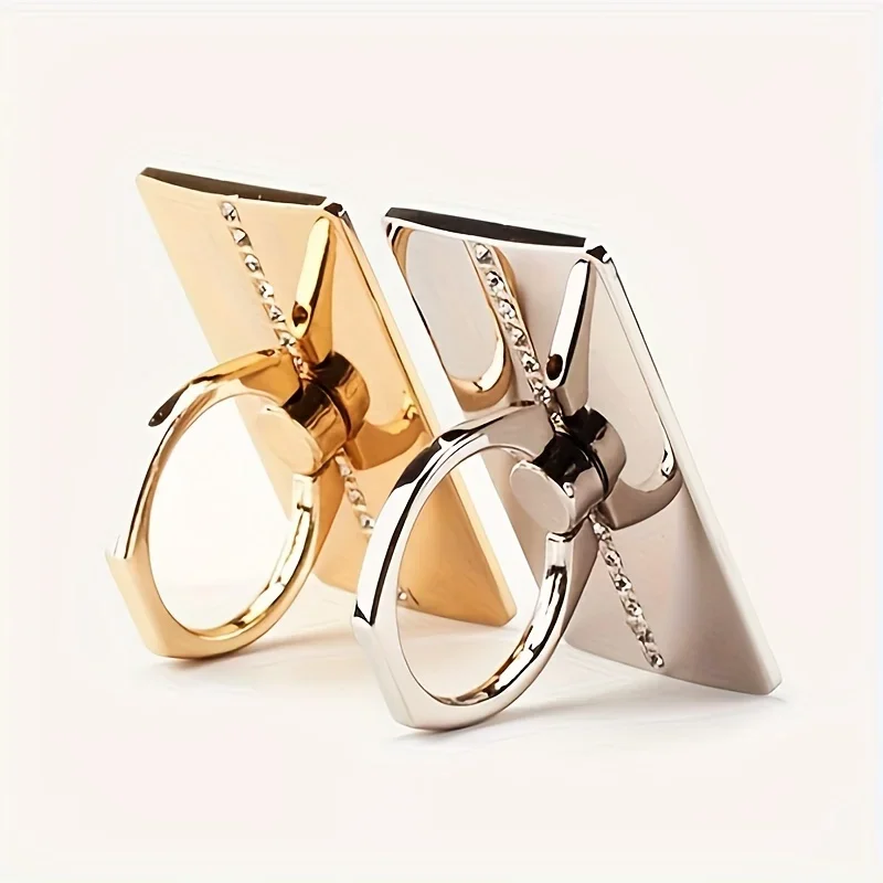 Universal Luxury Diamond Finger Ring Holder Foldable Phone Stand Holder for IPhone 15 13 Huawei Xiaomi Samsung Phone Grip