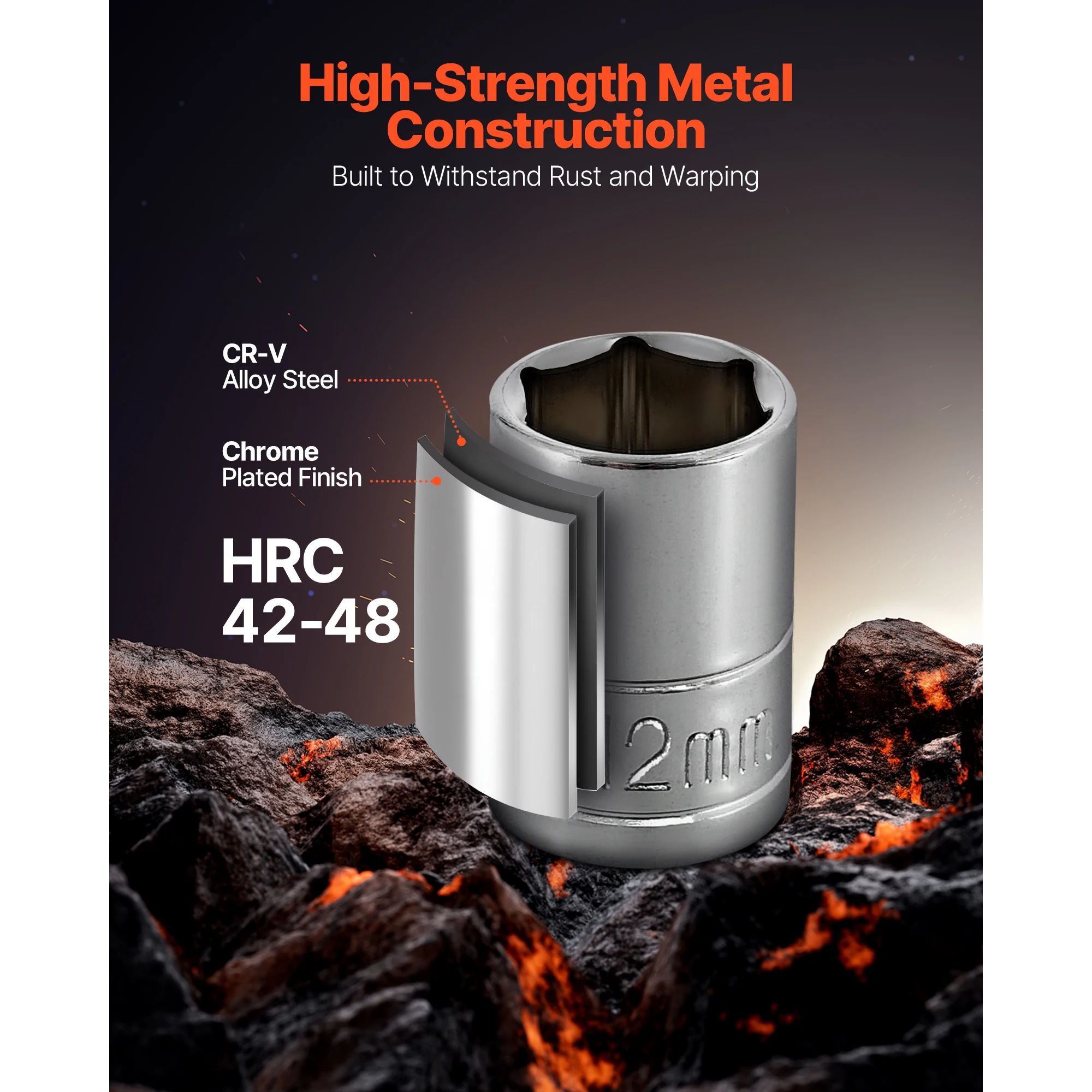 Mechanic Tool Kit with Ratchet and Sockets