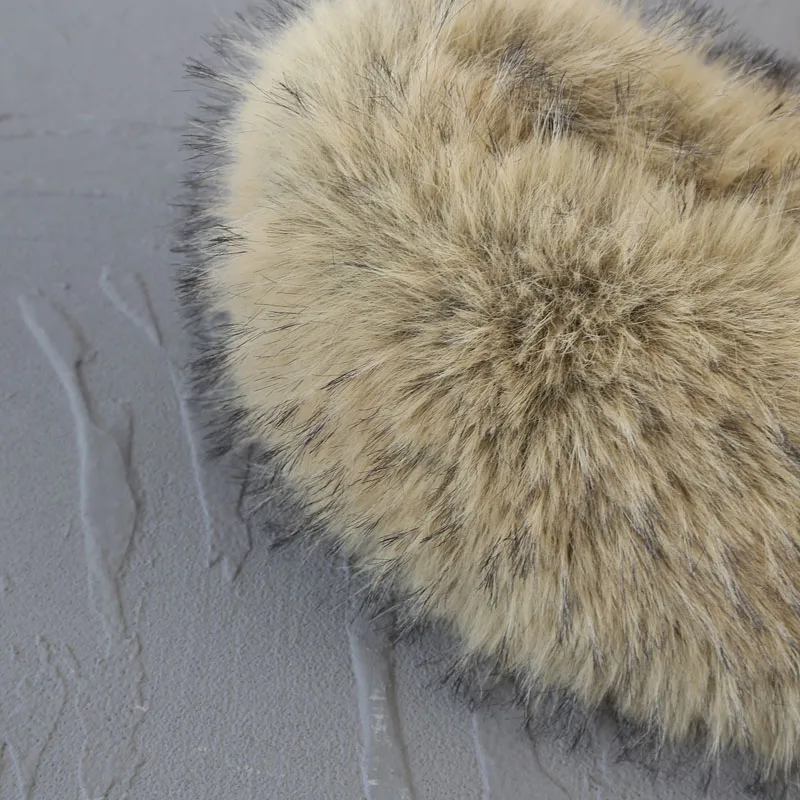Neue Frauen Faux Pelz Kragen Winter Warme Schal Schal Nachahmung Waschbären Pelz Kragen Jacken Mantel Hut Streifen Große Größe Gefälschte Pelz Kragen – Detail 12