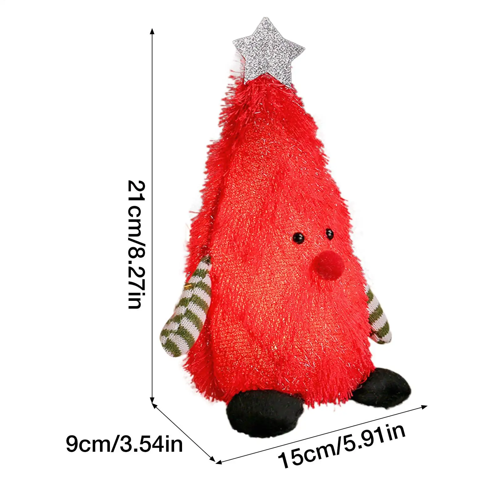 Lighted Christmas Dolls Soft Christmas Doll Light Up Figurines Tabletop Ornaments Illuminated Decoration For Festive Table