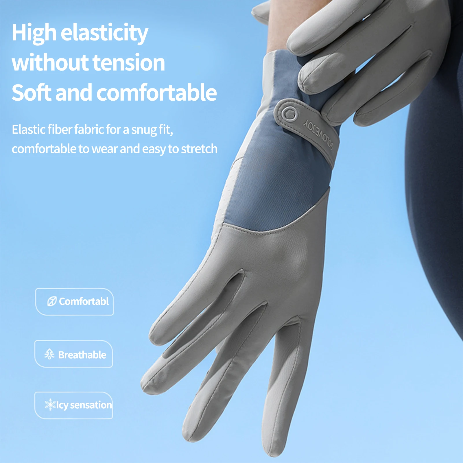 UV Gloves Breathable Ice Feeling Sun Protection UPF 50 Sun Gloves Driving Sailing Fishing Gloves For Women And Men SPF Gloves 4