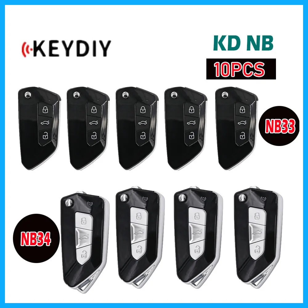 

10pcs KEYDIY KD NB33 Car Remote Key NB34 3 Button Multifunctional Remote Key for VW Style KD900/KD-X2/KD-MAX MINI Key Programmer