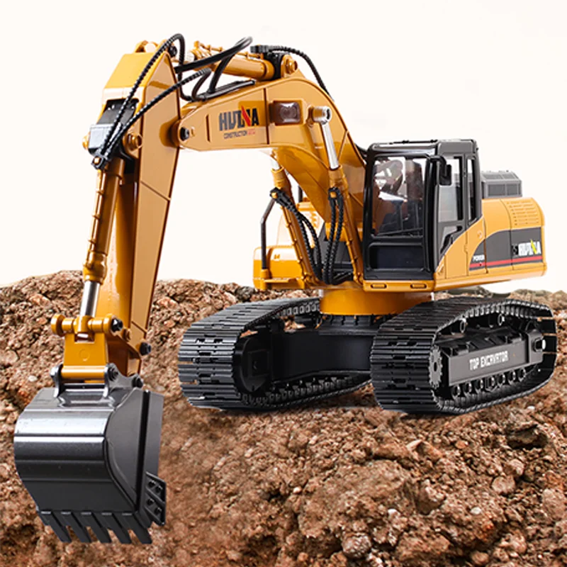 HUINA 1/14 RTR 23CH Metal RC Excavator 580 Remote Control Truck Car Light Sound Battery Outdoor Toys Boys Gift TH18060 4