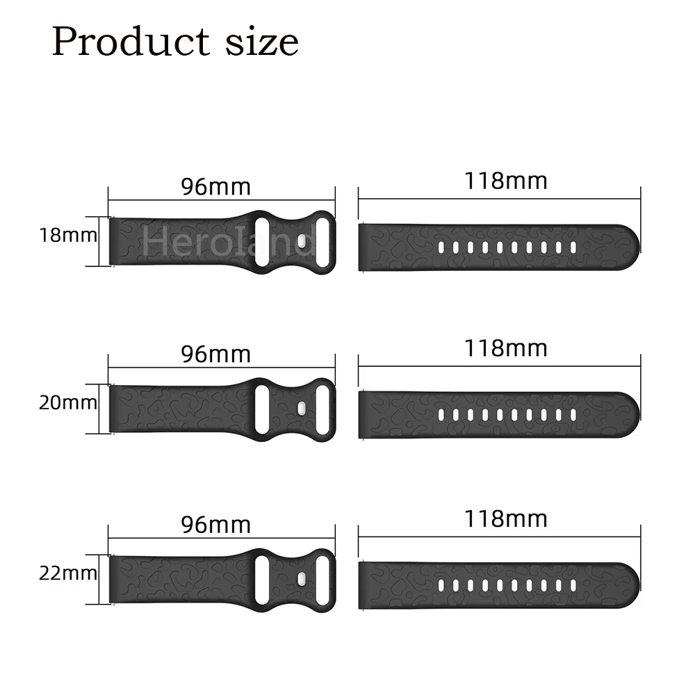 Stylish Silicone Watchband Bracelet - Adjustable Wrist Strap in Multiple Sizes