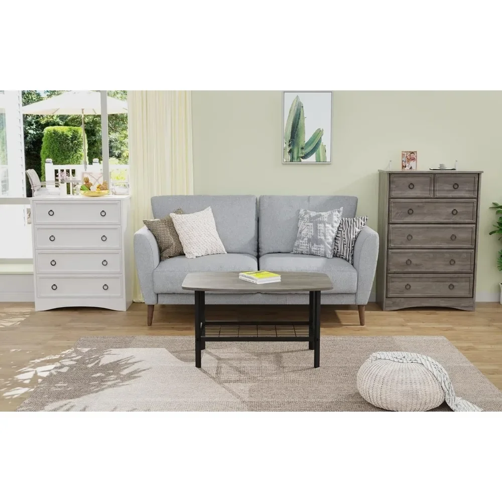 Modern 6 Drawer Dresser, Dressers for Bedroom, Tall Chest of Drawers Closet Organizers & Storage Clothes - Easy Pull Handle 4