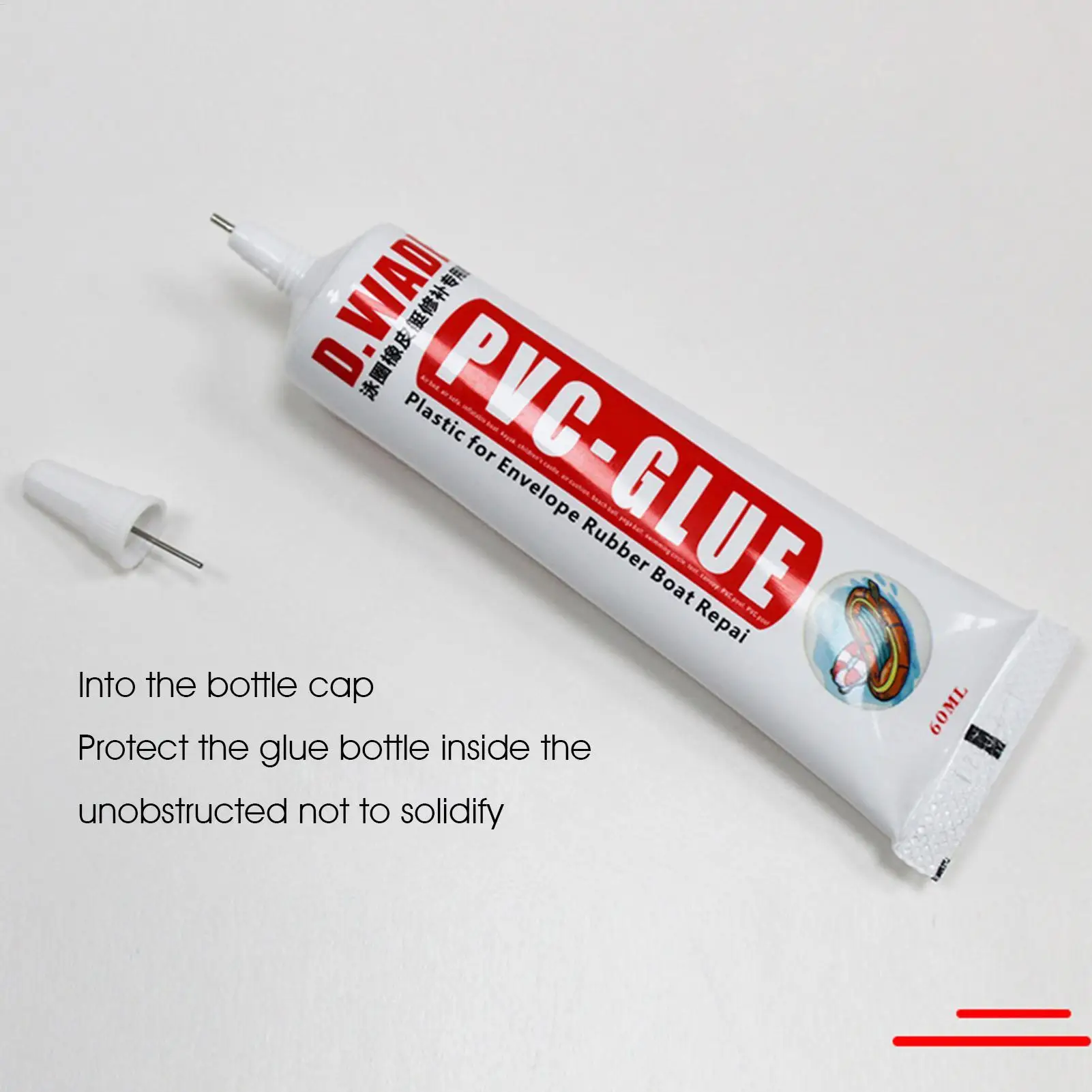Strong PVC Adhesive Inflatable Boat Repair Glue 60ml Waterproof PVC Repair Glue For Kayak Inflatable Toy PVC Boats Swimming Ring