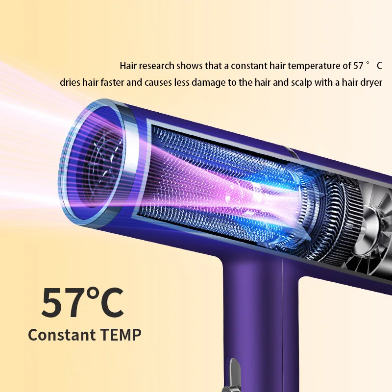 Professional Hair Dryer Negative Ionic Blower High-speed Electricturbine Drier Constant Temperature Quickdrying