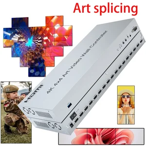 4K 4x4 HDMI Video Wall Controller Arbitrary Rotate Art Splicing TV Splicer 3x3 2x2 1x3 1x4 Vertical Screen Splicer Bezel Adjust