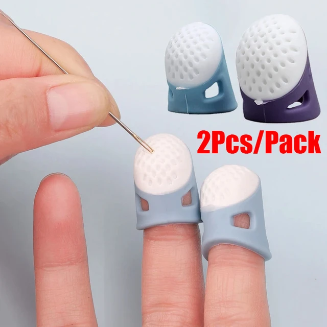 2 Pack Silicone Sewing Thimbles For Fingers Thumb, Large & Medium Finger  Thimbles For Sewing Quilting Embroidery Diy Crafts, Safe Comfortable  Non-slip