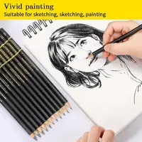 12 pcs/set Professional Sketch Drawing Pencil Set 4H 2H H HB 2B 4B 6B 8B 10B 12B 14B Painting Pencils Stationery Art Supplies 3