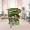 Mini Trolley Floor Storage Rack with Wheel Shelf Bookshelf Storage Display Rack Decoration Collection Accessories 4