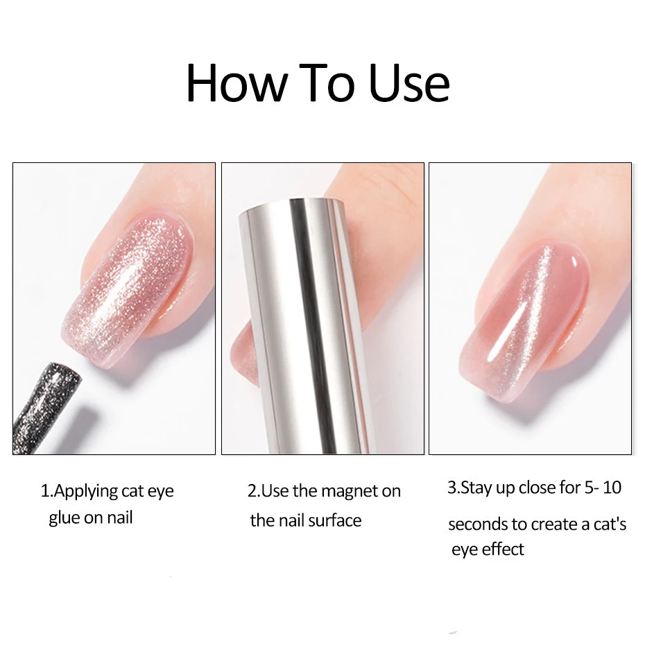 magnetic nail art tools Cylindrical Magnet for Cat Eye UV Gel Varnish with Nails Art Decoration Fashion Nail Magnet Tools for Manicure Design Tools