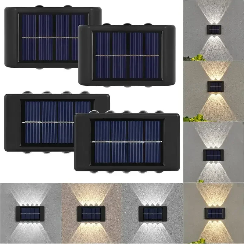 

10 LED Solar Ambient Wall Lamp Outdoor Waterproof Solar Powered Light UP and Down Illuminate Home Garden Porch Yard Decoration