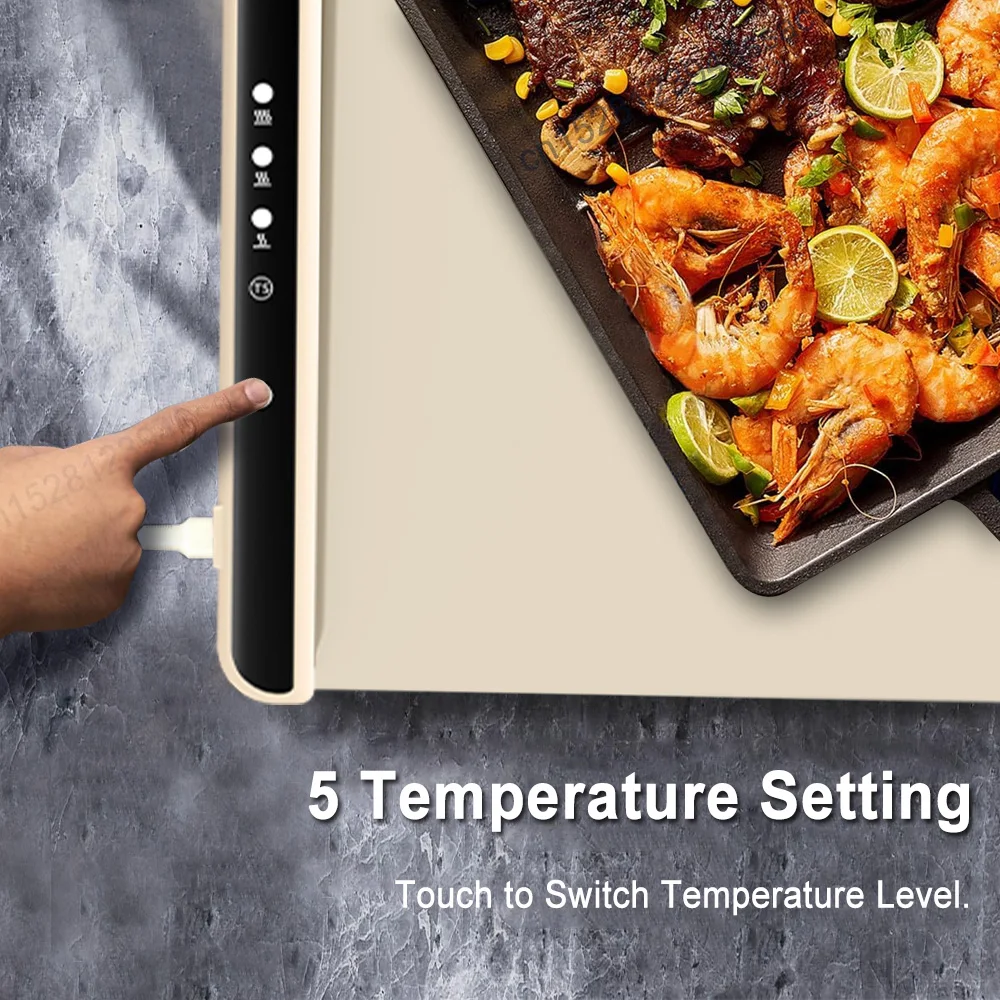 Description Picture 2 of itemElectric Food Warming Tray Portable Foldable Food Warm Plate Fast Heating Plate for Party Keep Food Hot Constant Mat Food Warmer