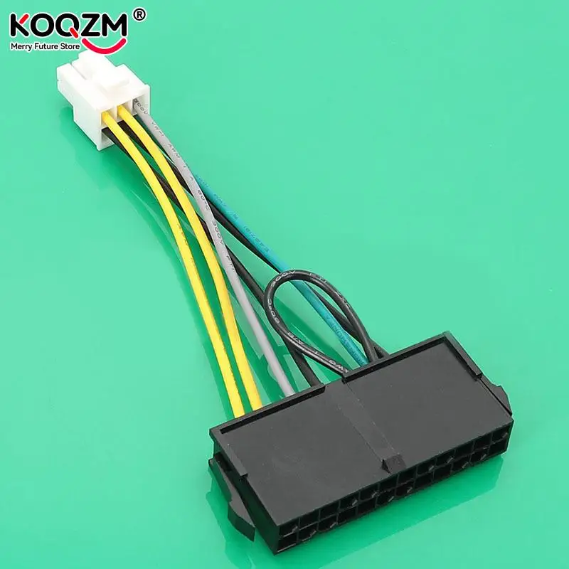 Compact 10cm ATX PSU 24-Pin to 6-Pin Internal Power Adapter Cable
