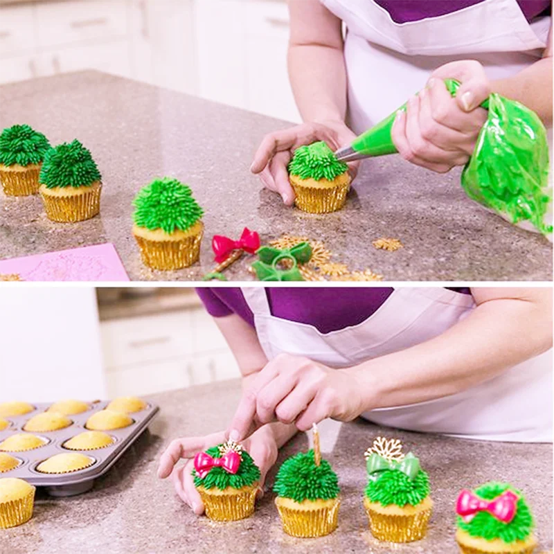 Decorating Grass Icing Without Tip Cupcake Icing Without Nozzle