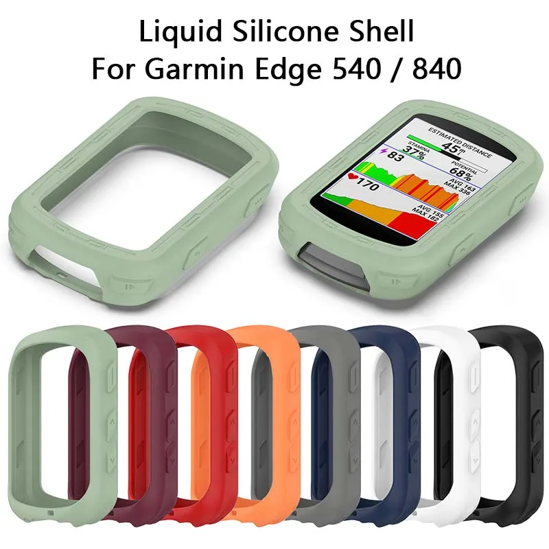 Custodia In Silicone Liquido Per Garmin Edge 540 840 Solar Bike Gps Tachimetro Candy Plain Full Cover Soft Tpu Cycle Computer Shell