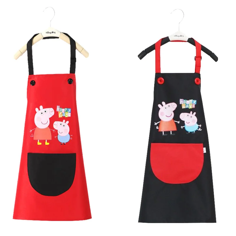 Peppa Pig Grembiule George Doll Toy Cartoon Anime Baby Kitchen Disegno Antivegetativa Impermeabile Abbigliamento Sanitario Giocattoli Regali Di Comple