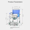 Multifunctional Shower Chair for Elderly, Dual-Purpose Toilet with Wheels, Commode Chair for Disabled Bathroom Use 5