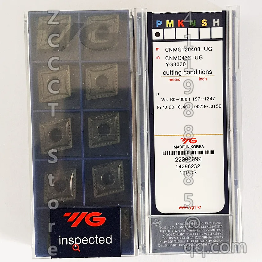 

CNMG120404-UF YG3020/CNMG120408-UG YG3020/CNMG120412-UR YG3020 CNMG431 CNMG432 CNMG433 CNC carbide inserts 10pcs/box